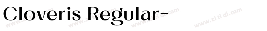 Cloveris Regular字体转换